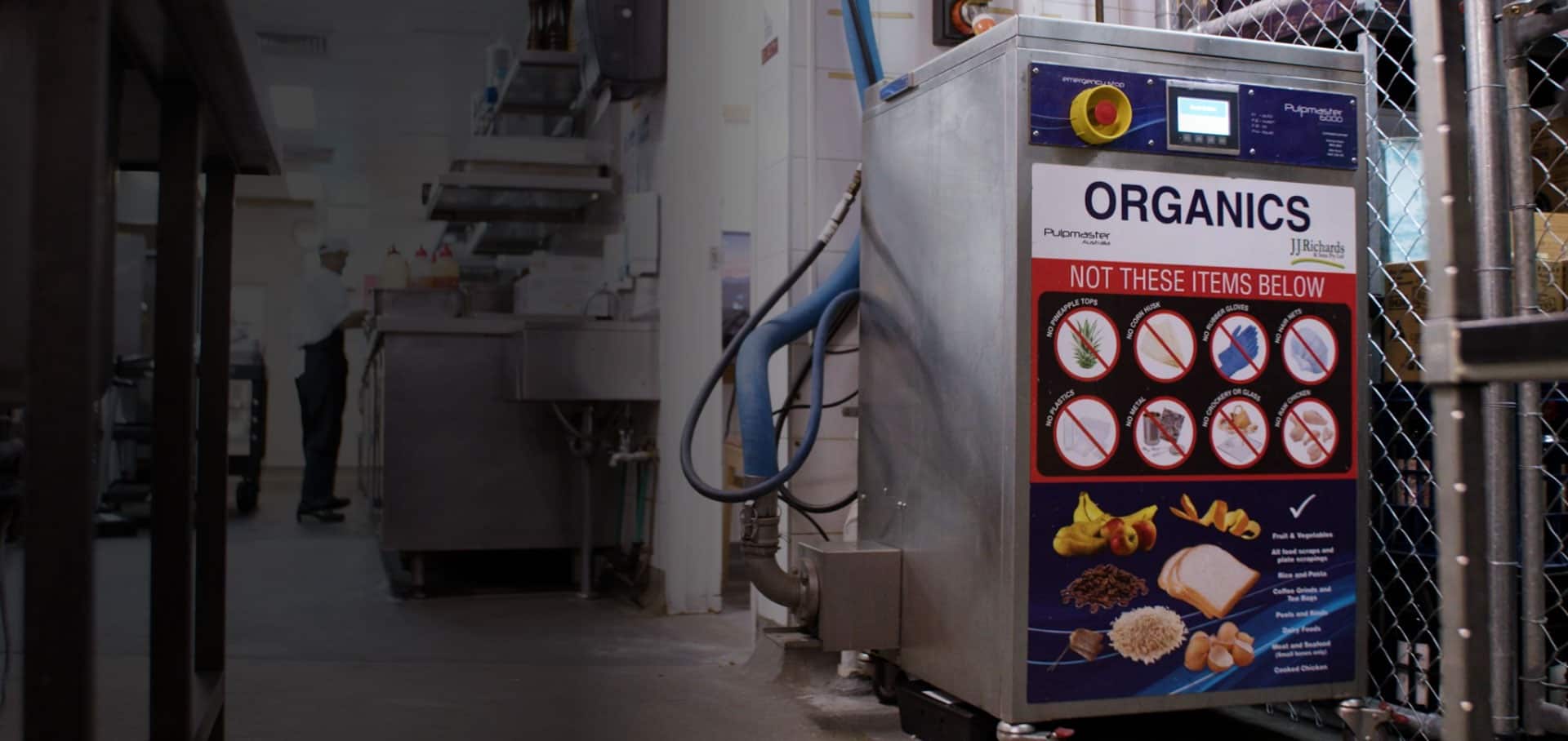 Commercial kitchen using the Pulpmaster system